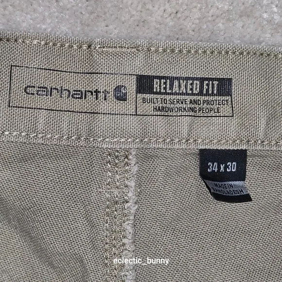 Carhartt Rugged Flex Relaxed Fit Duck Utility Work Pants Gravel 34x30 103279 251 - Picture 10 of 11